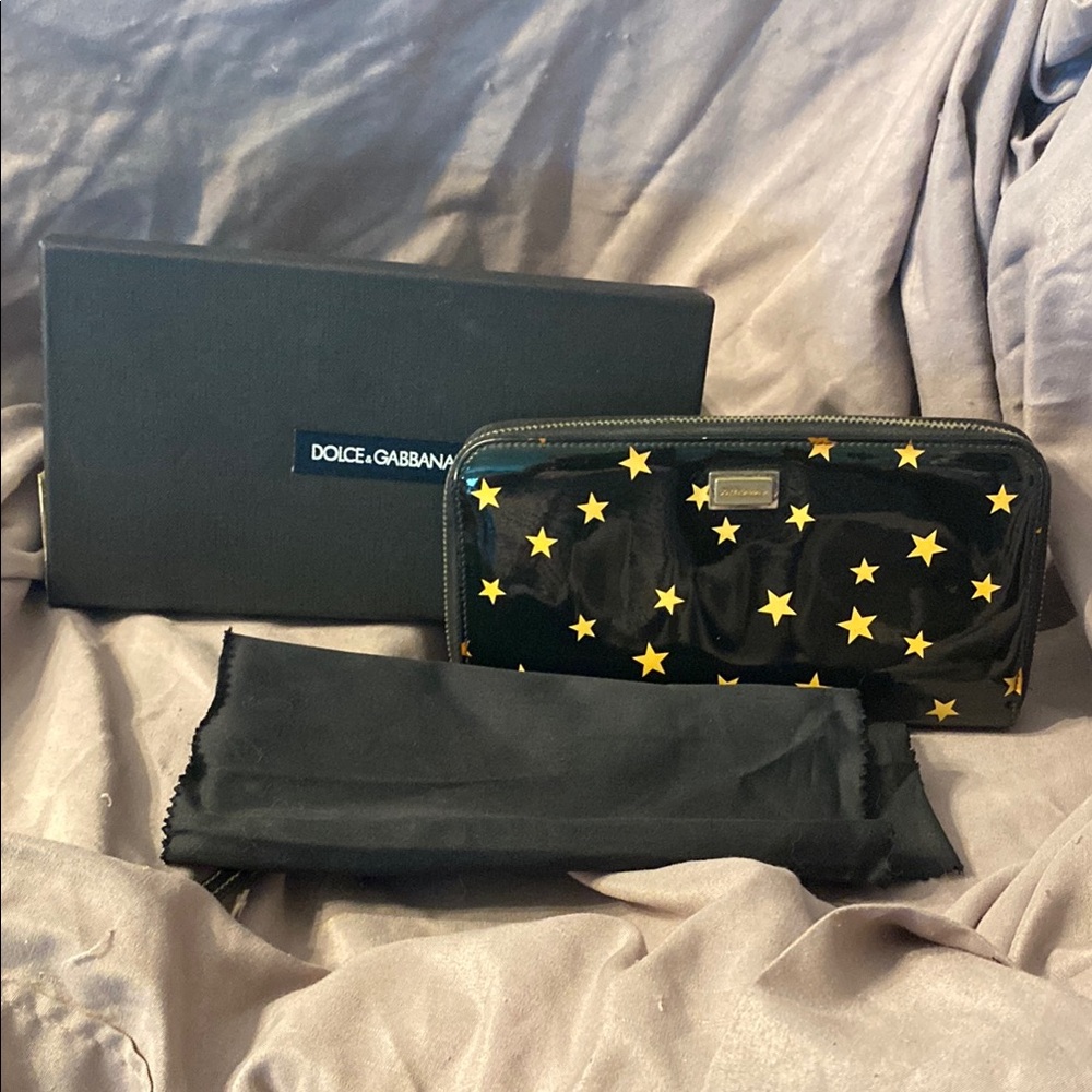 Dolce & Gabbana Black and Yellow Star Wallet
